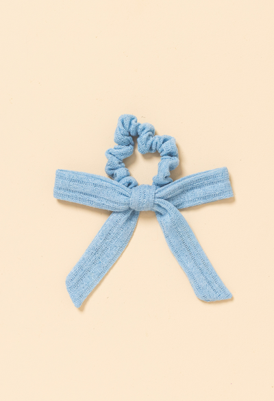 Light Blue Dainty Knit Emma Scrunchie