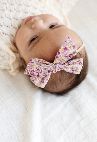 Violet Lindie Floral Headband Bow