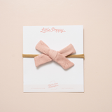 Pink Knitted Hearts Headband Bow