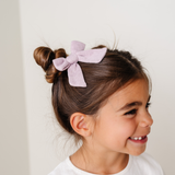 Blush Vintage Pointelle Bow Clip