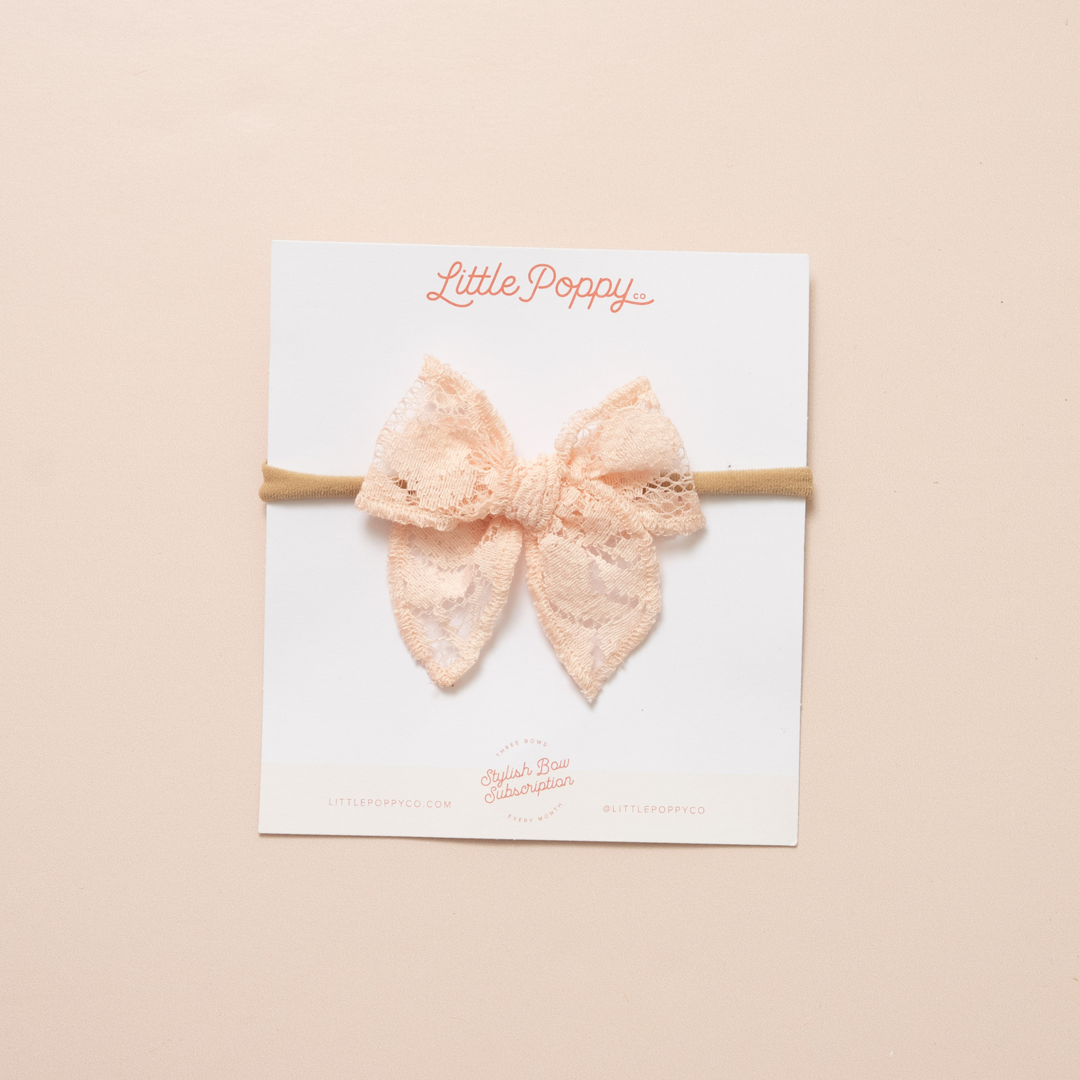 Quartz Rose Lace Floral Headband Bow