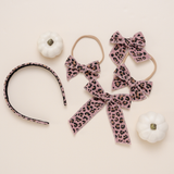 Leopard Blush Bow Clip