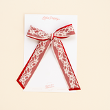 Red Layered Lace Mama Bow