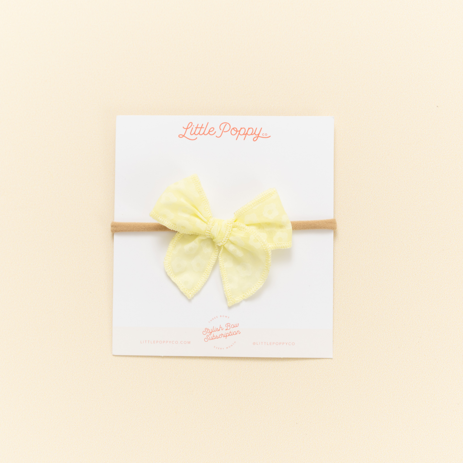 Citron Ditsy Daisy Headband Bow
