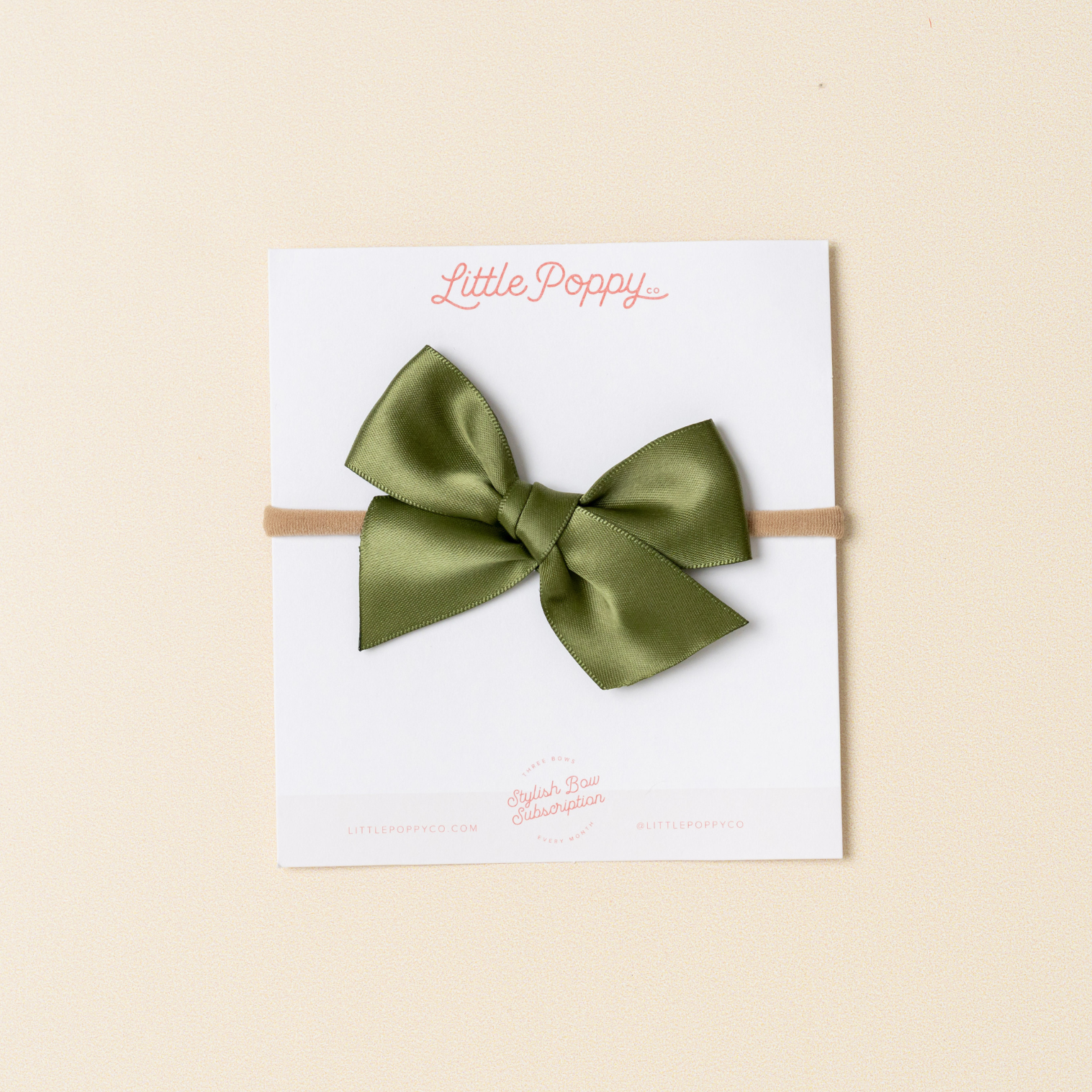 Forest Penny Satin Headband Bow