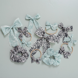 Black Fieldwalk Floral Bow Clip