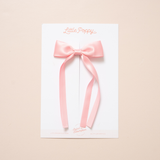 Pink Satin Bow Clip