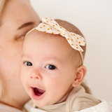 Orange Textured Dot Headband Bow