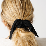 Crinkle Noir Emma Scrunchie