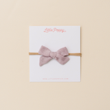 Blush Vintage Pointelle Headband Bow