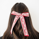 Red Layered Lace Mama Bow