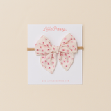 Peony Floral Headband Bow