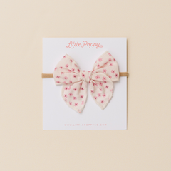 Peony Floral Headband Bow