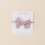 Blush Vintage Pointelle Headband Bow