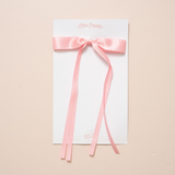 Pink Satin Bow Clip