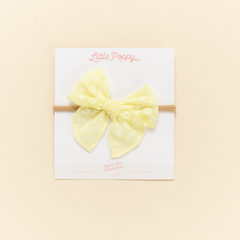 Citron Ditsy Daisy Headband Bow