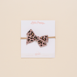 Leopard Blush Headband Bow