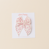 Peony Floral Bow Clip