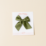 Forest Penny Satin Bow Clip
