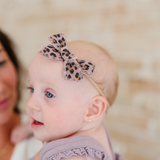 Leopard Blush Headband Bow