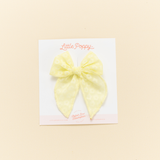 Citron Ditsy Daisy Bow Clip