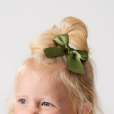 Forest Penny Satin Bow Clip