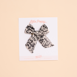 Black Fieldwalk Floral Bow Clip