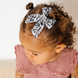 Black Fieldwalk Floral Bow Clip