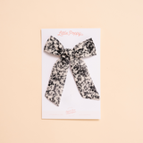 Black Fieldwalk Floral Bow Clip