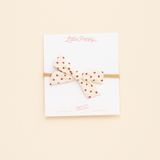 Purple Textured Dot Headband Bow