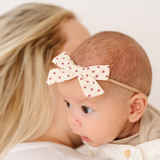 Purple Textured Dot Headband Bow
