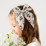 Ivory Coronation Floral Bow Clip