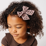 Leopard Blush Bow Clip