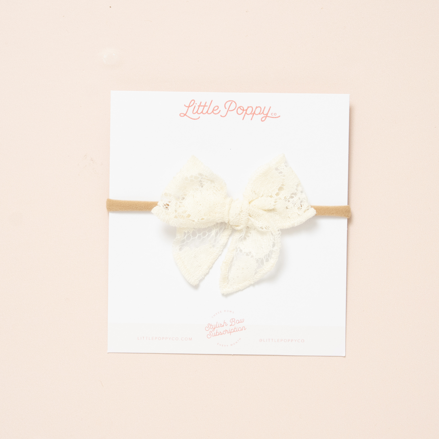 White Rose Lace Floral Headband Bow