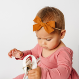 Hazelnut Scallop Grove Headband Bow