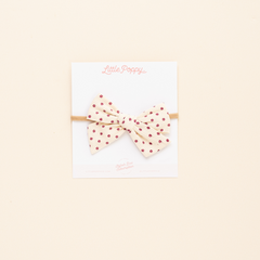 Purple Textured Dot Headband Bow