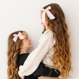 Pink Layered Lace Bow Clip