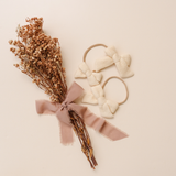 Sandstone Knit Gauze Headband Bow