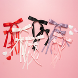 Baby Pink Satin Bow Clip