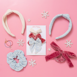 Cerulean Embroidered Bow Knot Headband