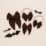 Mocha Bloom Bow Clip