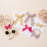 Hibiscus Vintage Pointelle Headband Bow