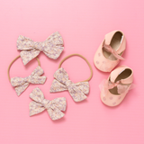 Winter Iris Floral Bow Clip