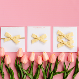 Sunshine Dobby Check Bow Clip