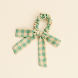 Faded Sage Check Emma Scrunchie