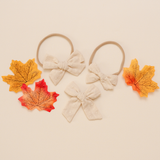 Heirloom Linen Bow Clip