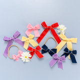 Bubblegum Scalloped Ribbon Bow Clip