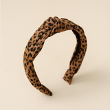 Ribbed Leopard Knot Headband