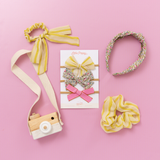 Citrus Stripe Chiffon Emma Scrunchie