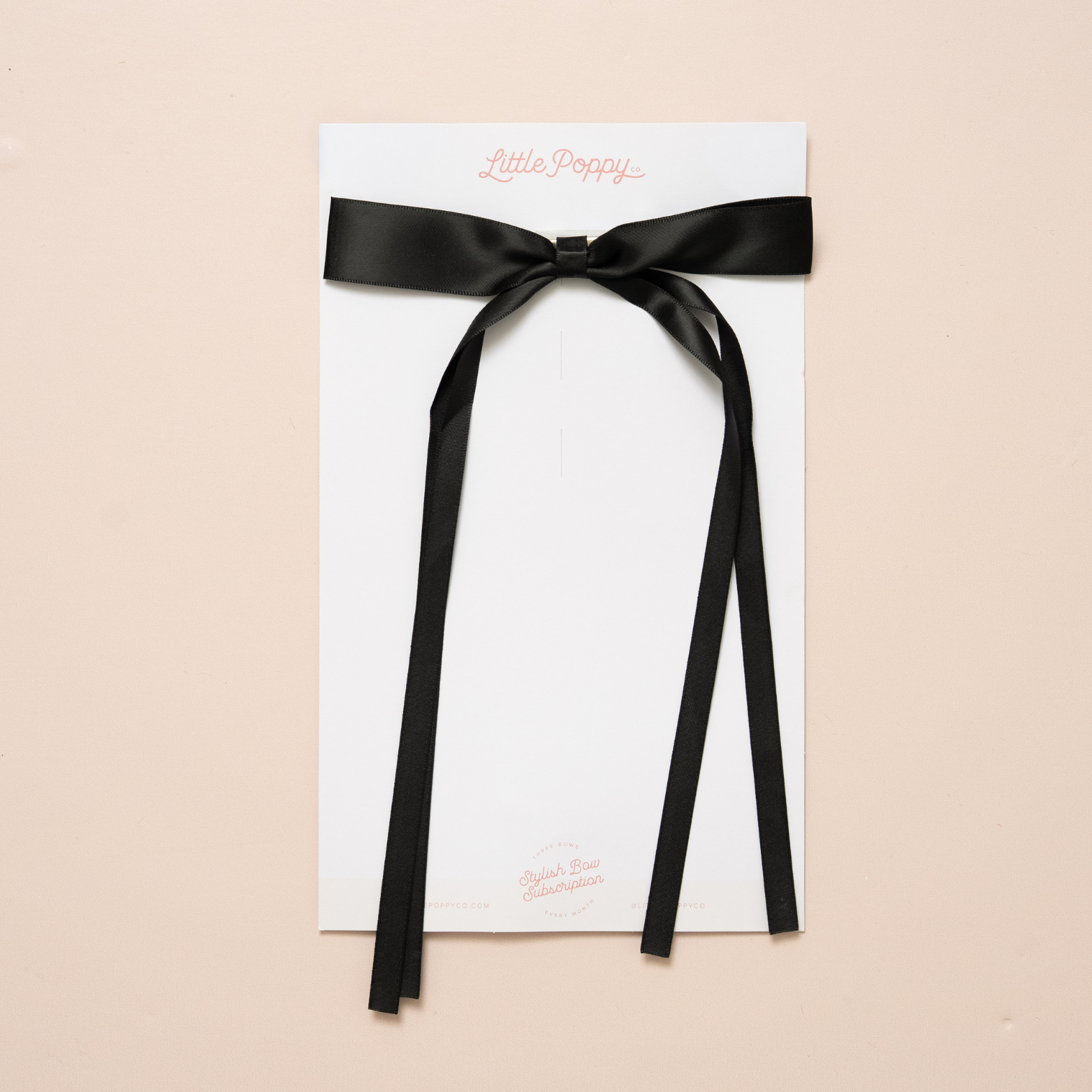 Black Satin Bow Clip